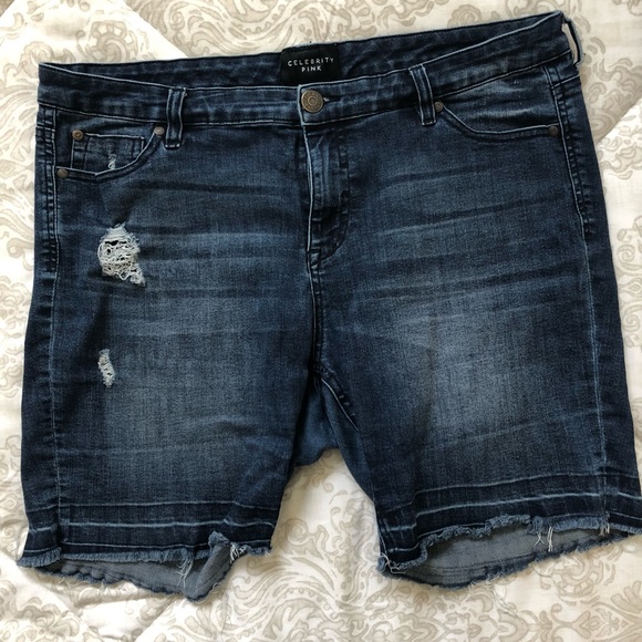 Celebrity Pink Denim - Celebrity Pink Distressed Denim Shorts